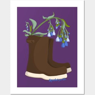 Bluebell Rain Boots Posters and Art